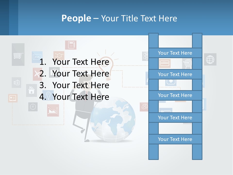 A Man Sitting On A Chair With A Light Bulb Above His Head PowerPoint Template