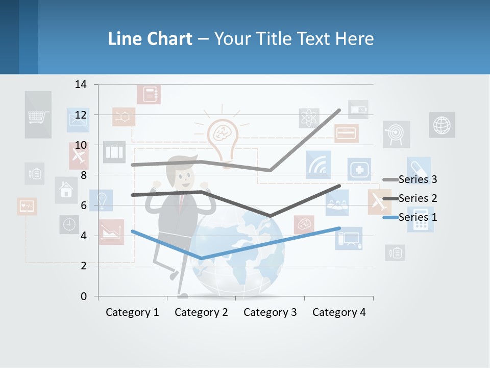 A Man Sitting On A Chair With A Light Bulb Above His Head PowerPoint Template