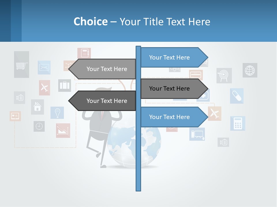 A Man Sitting On A Chair With A Light Bulb Above His Head PowerPoint Template