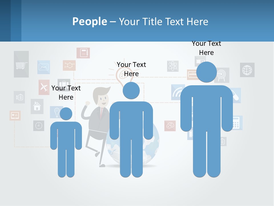 A Man Sitting On A Chair With A Light Bulb Above His Head PowerPoint Template