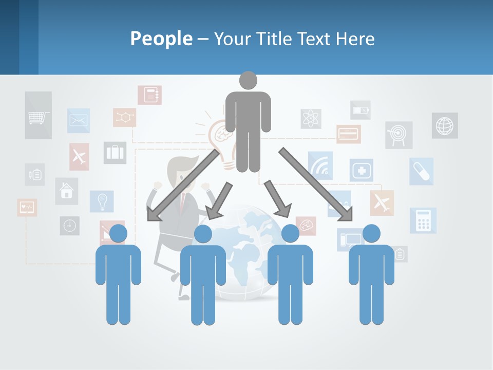 A Man Sitting On A Chair With A Light Bulb Above His Head PowerPoint Template