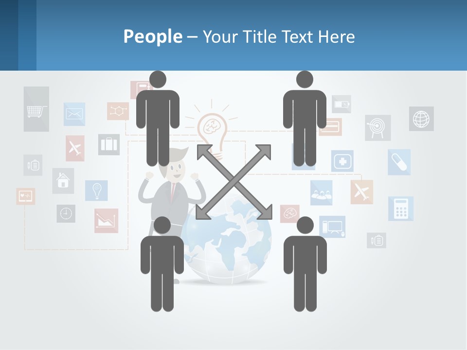 A Man Sitting On A Chair With A Light Bulb Above His Head PowerPoint Template