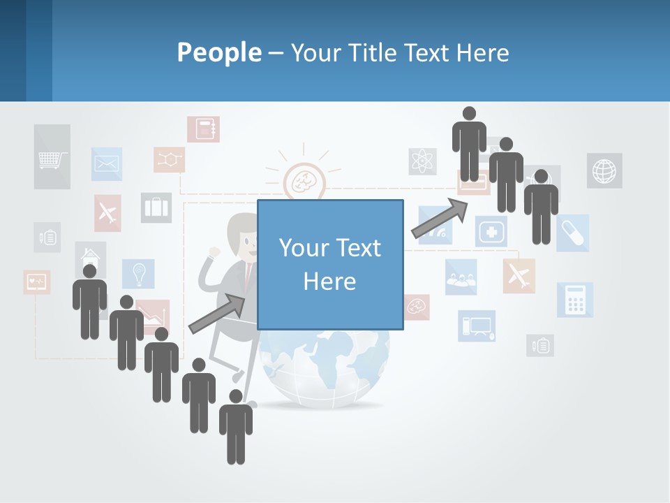 A Man Sitting On A Chair With A Light Bulb Above His Head PowerPoint Template