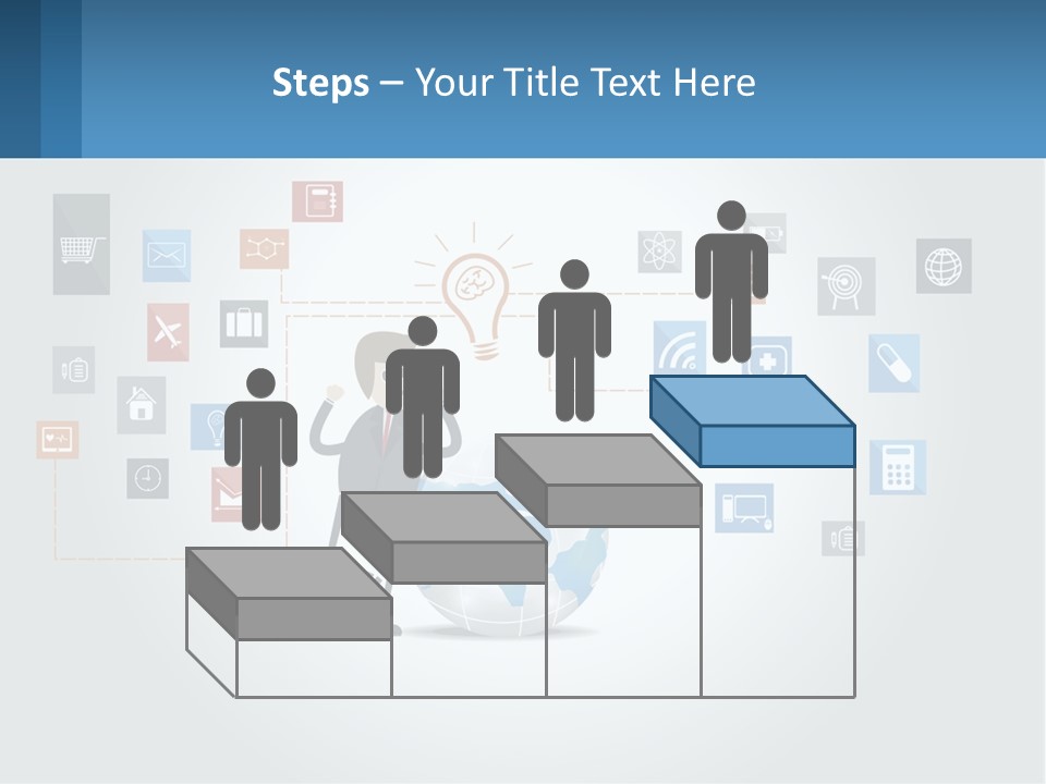 A Man Sitting On A Chair With A Light Bulb Above His Head PowerPoint Template