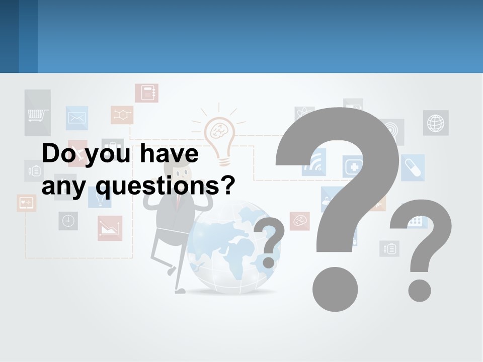 A Man Sitting On A Chair With A Light Bulb Above His Head PowerPoint Template