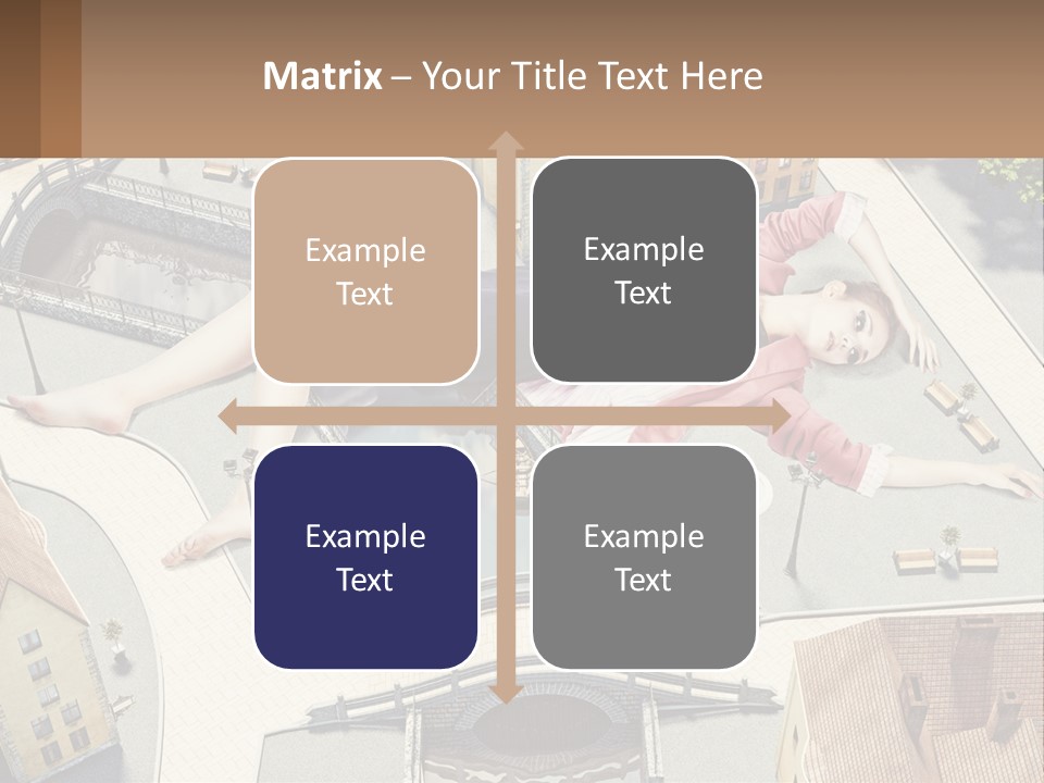 A Woman Laying On Top Of A Building PowerPoint Template