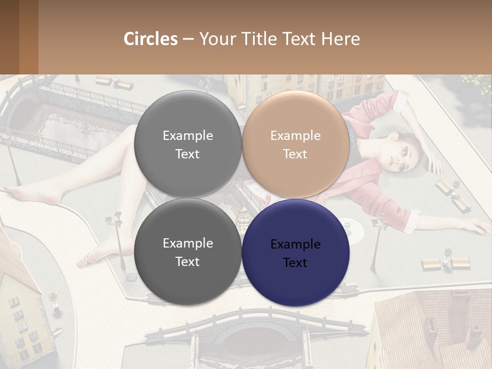 A Woman Laying On Top Of A Building PowerPoint Template