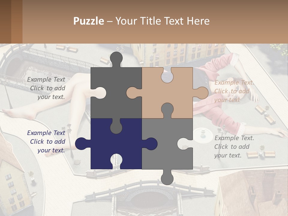 A Woman Laying On Top Of A Building PowerPoint Template