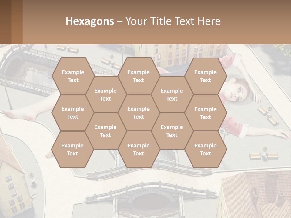 A Woman Laying On Top Of A Building PowerPoint Template