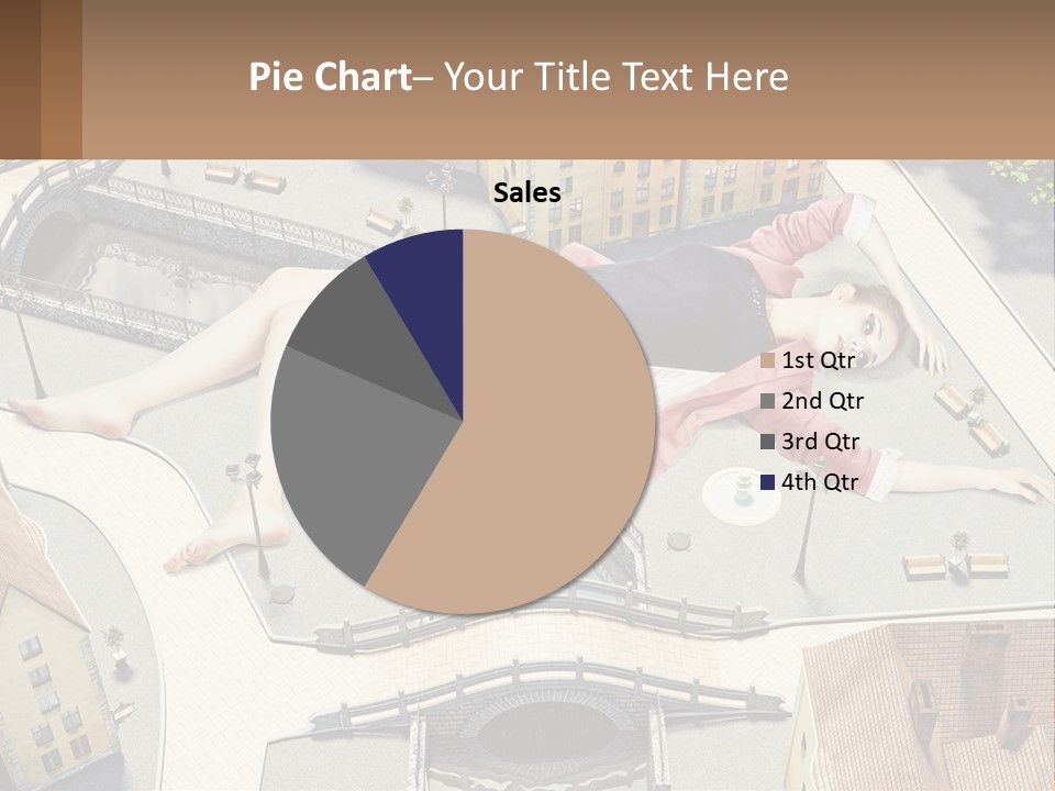 A Woman Laying On Top Of A Building PowerPoint Template