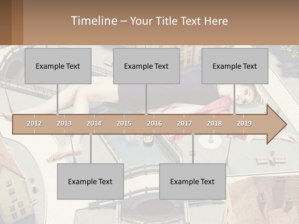 A Woman Laying On Top Of A Building PowerPoint Template