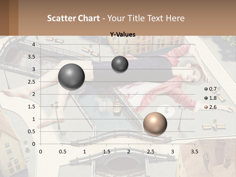 A Woman Laying On Top Of A Building PowerPoint Template