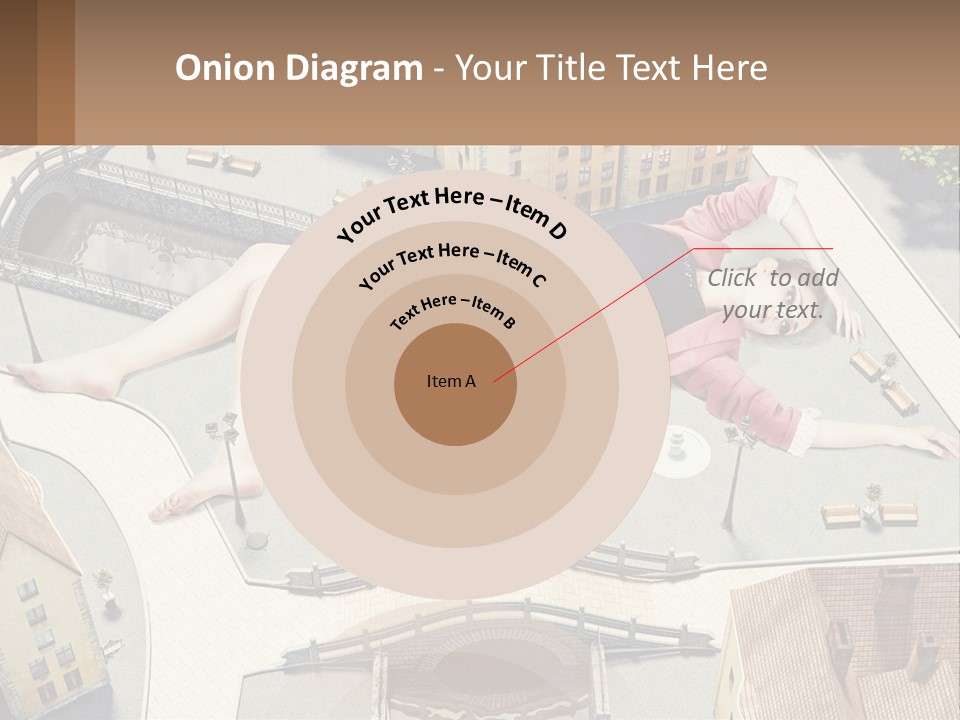 A Woman Laying On Top Of A Building PowerPoint Template