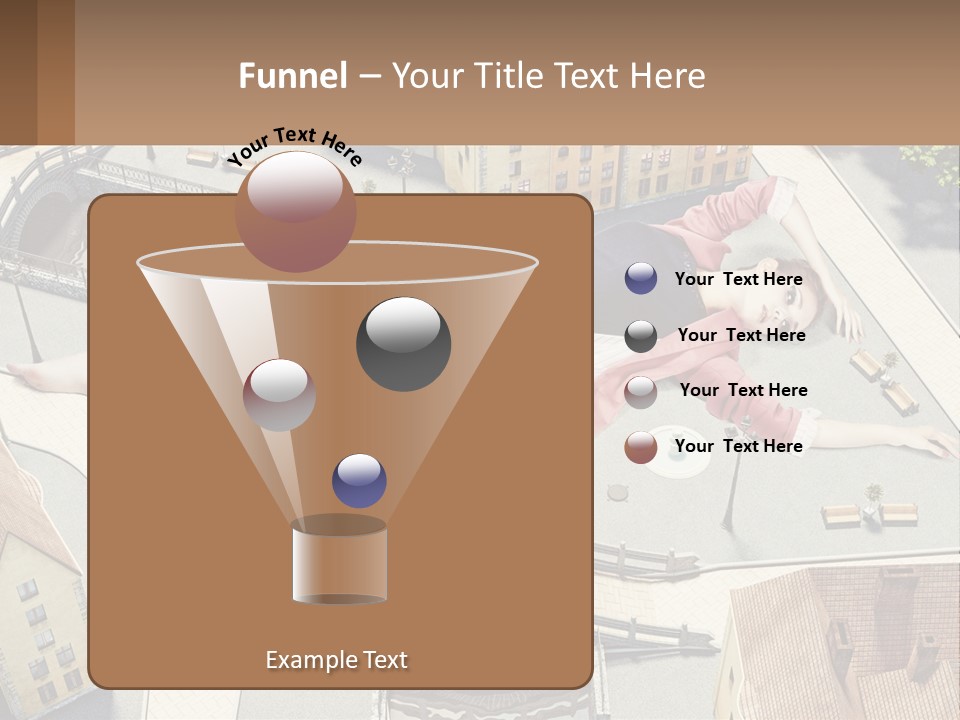 A Woman Laying On Top Of A Building PowerPoint Template