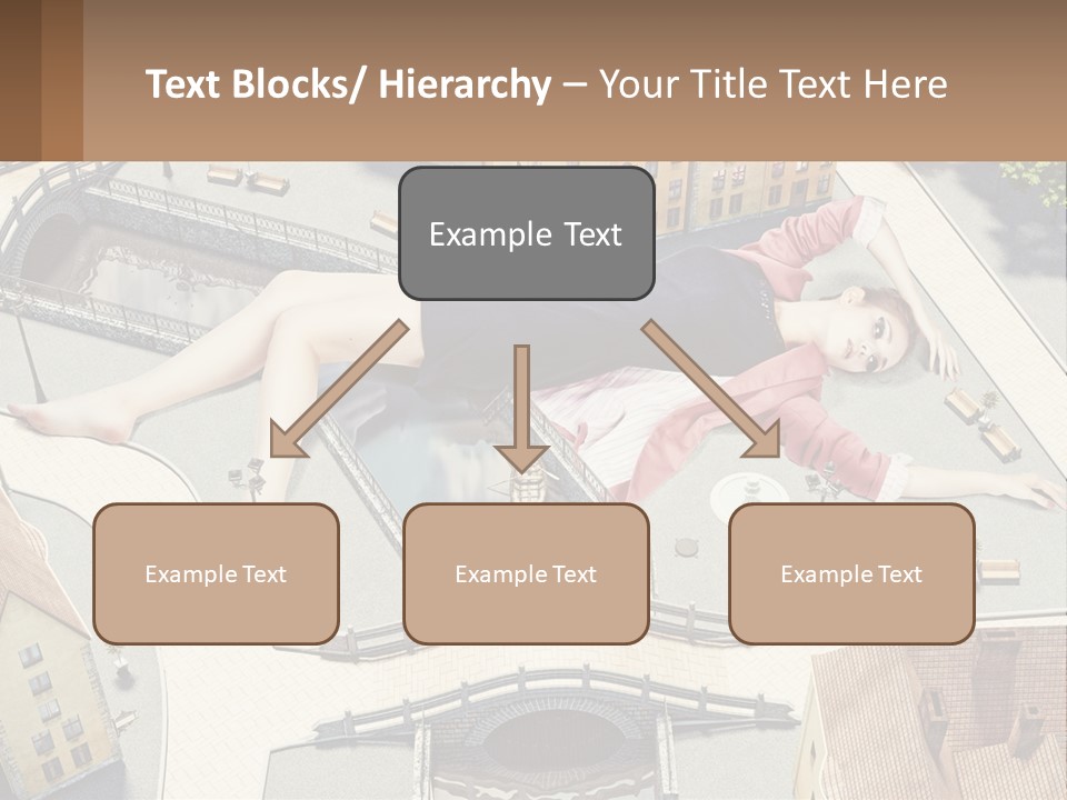 A Woman Laying On Top Of A Building PowerPoint Template