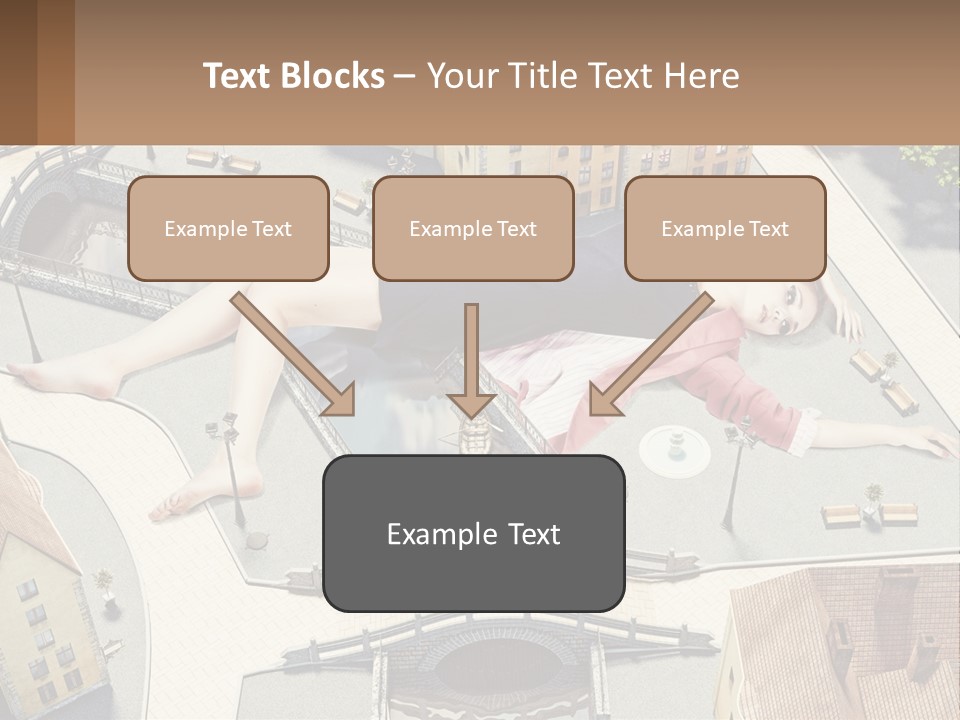 A Woman Laying On Top Of A Building PowerPoint Template