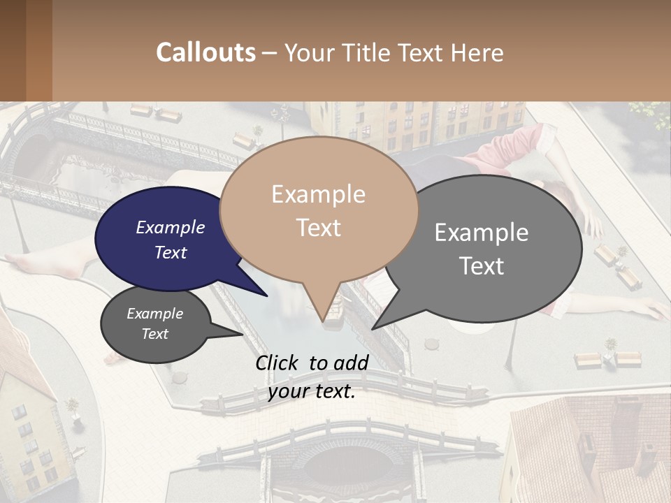 A Woman Laying On Top Of A Building PowerPoint Template