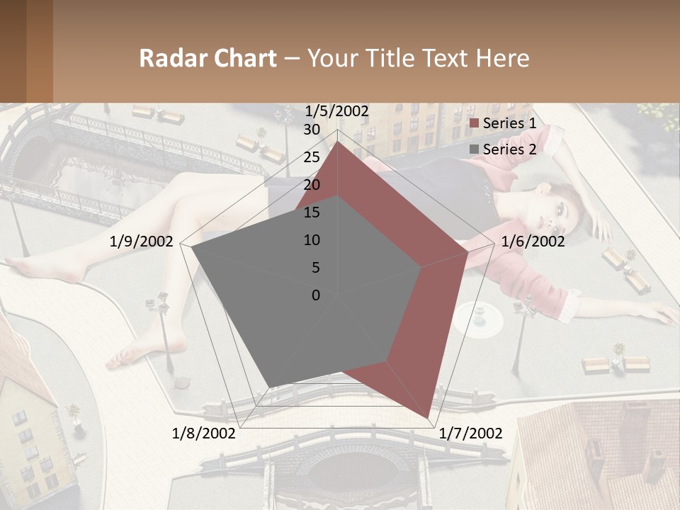 A Woman Laying On Top Of A Building PowerPoint Template