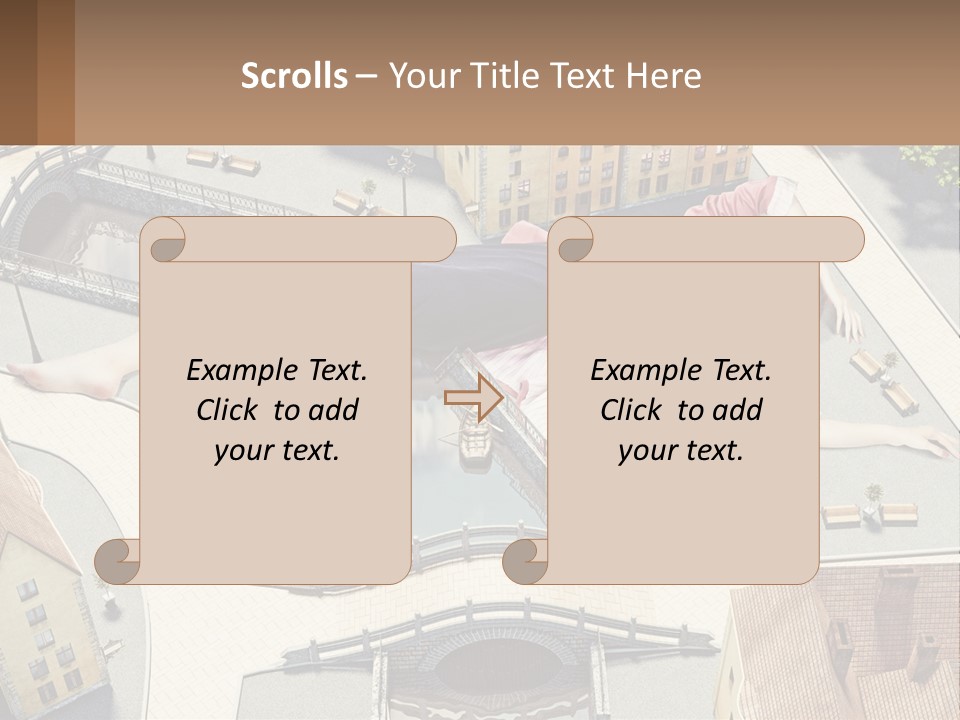 A Woman Laying On Top Of A Building PowerPoint Template