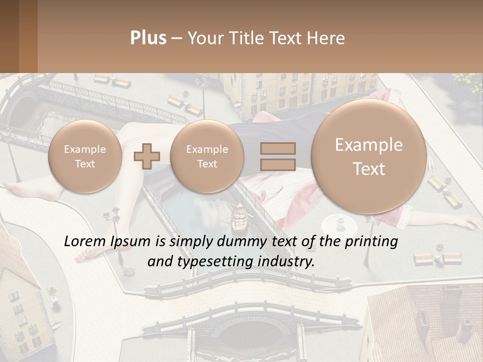 A Woman Laying On Top Of A Building PowerPoint Template