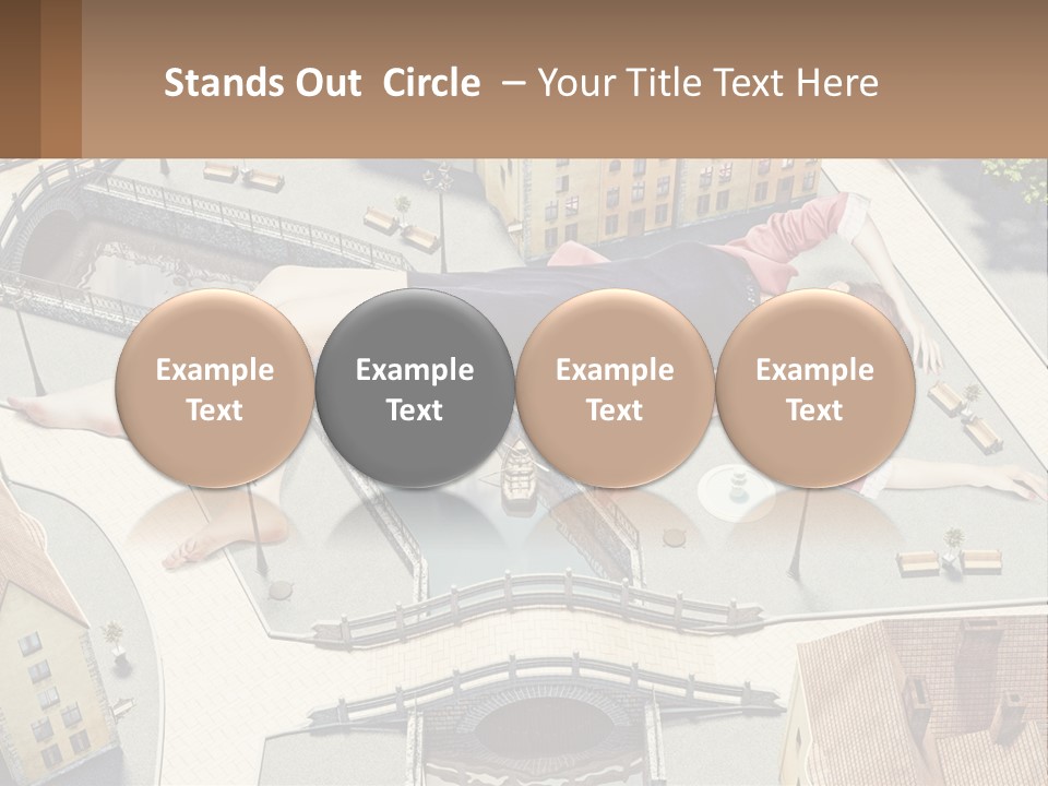 A Woman Laying On Top Of A Building PowerPoint Template