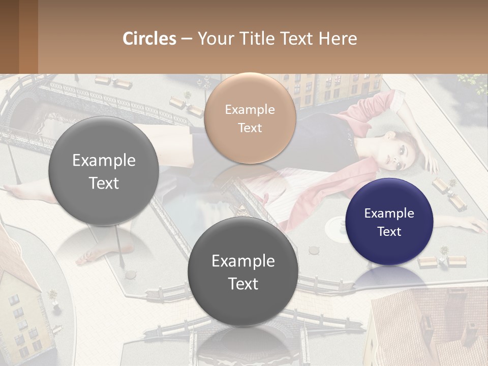 A Woman Laying On Top Of A Building PowerPoint Template