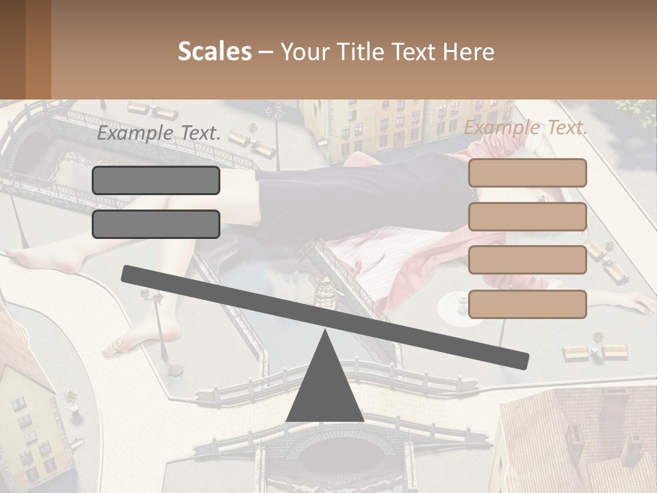 A Woman Laying On Top Of A Building PowerPoint Template