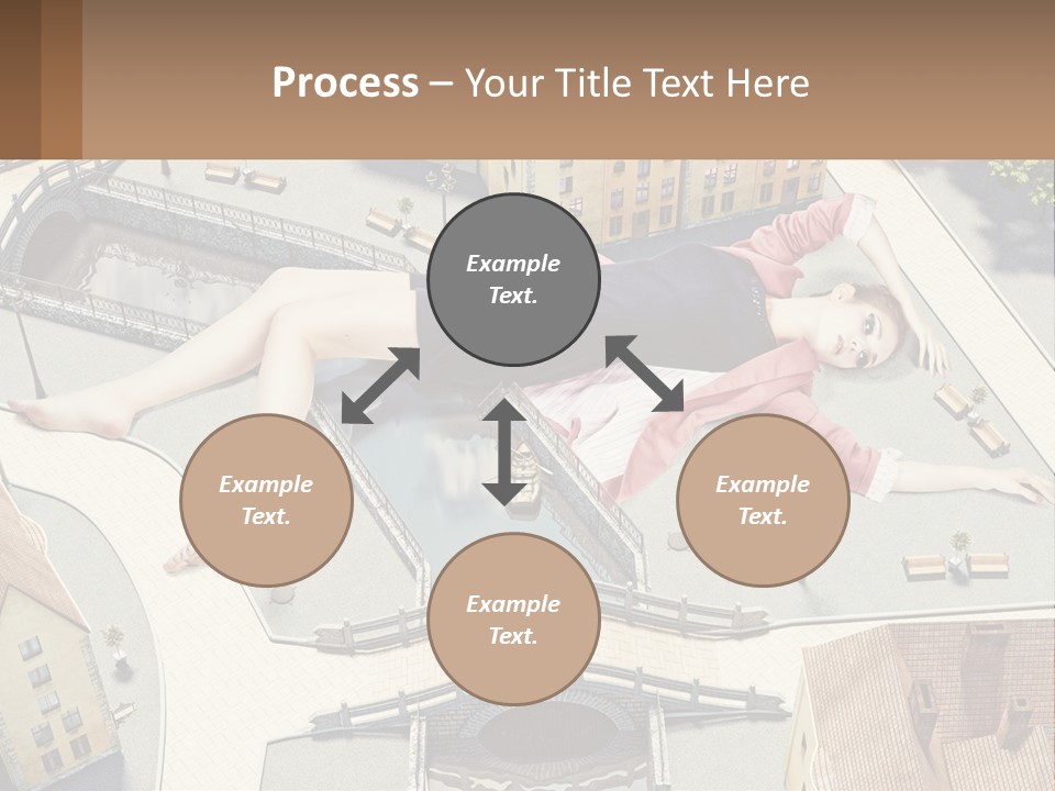 A Woman Laying On Top Of A Building PowerPoint Template