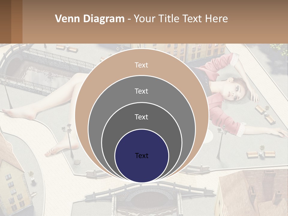 A Woman Laying On Top Of A Building PowerPoint Template