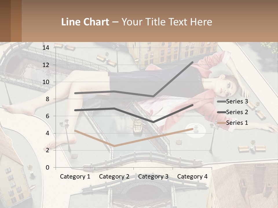 A Woman Laying On Top Of A Building PowerPoint Template