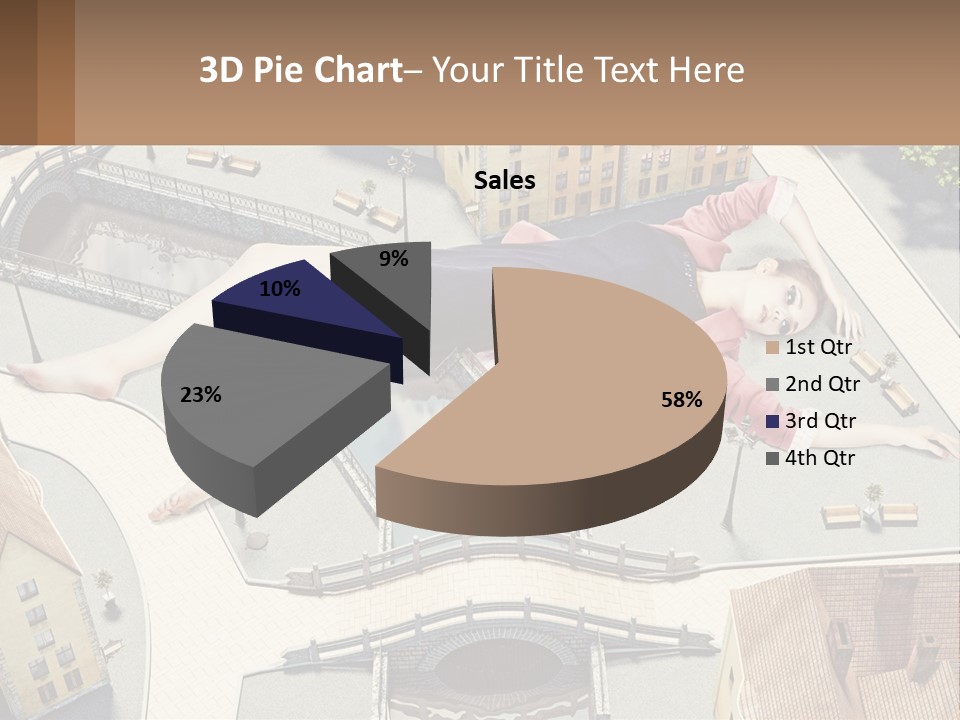 A Woman Laying On Top Of A Building PowerPoint Template