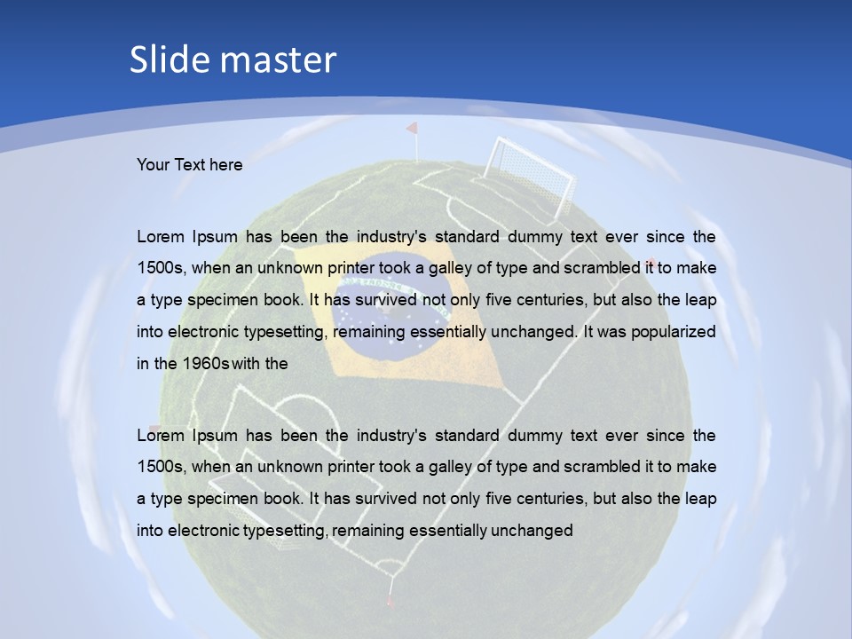 A Soccer Ball With The Flag Of Brazil On It PowerPoint Template