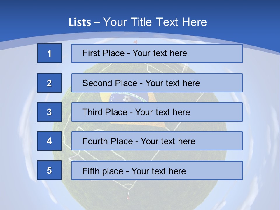 A Soccer Ball With The Flag Of Brazil On It PowerPoint Template