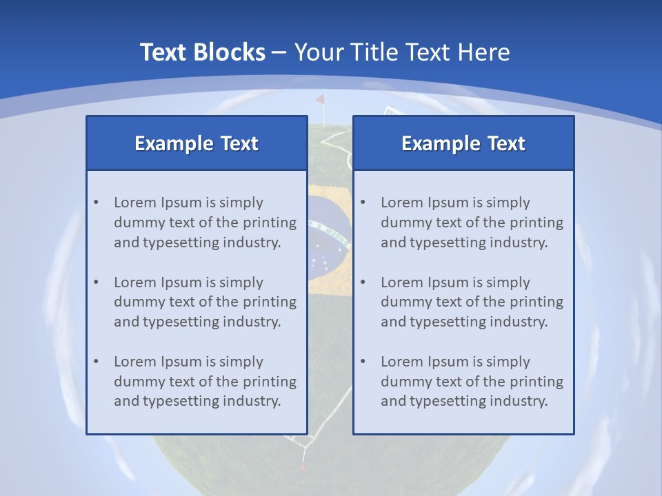A Soccer Ball With The Flag Of Brazil On It PowerPoint Template
