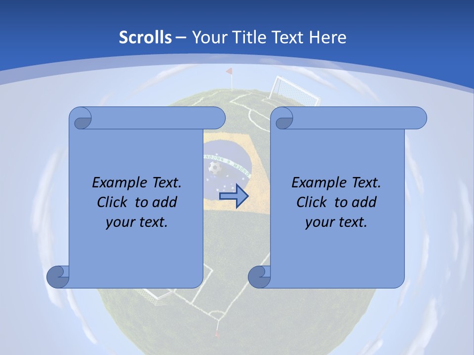 A Soccer Ball With The Flag Of Brazil On It PowerPoint Template