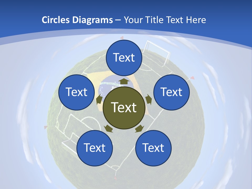 A Soccer Ball With The Flag Of Brazil On It PowerPoint Template