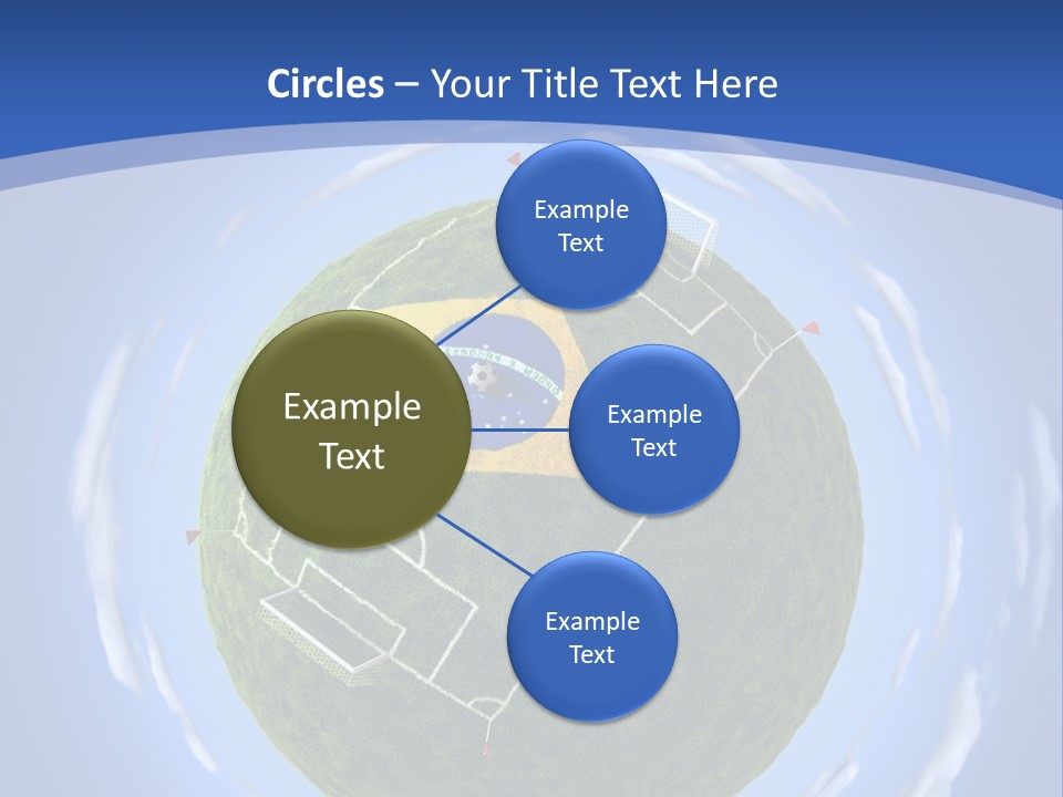A Soccer Ball With The Flag Of Brazil On It PowerPoint Template