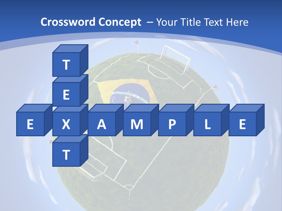 A Soccer Ball With The Flag Of Brazil On It PowerPoint Template