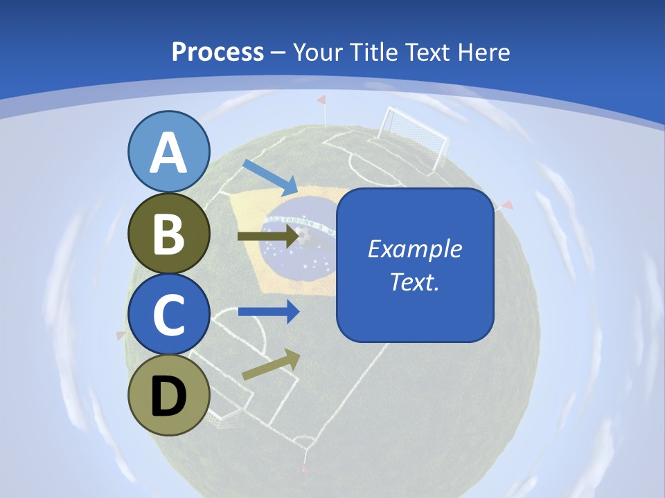 A Soccer Ball With The Flag Of Brazil On It PowerPoint Template
