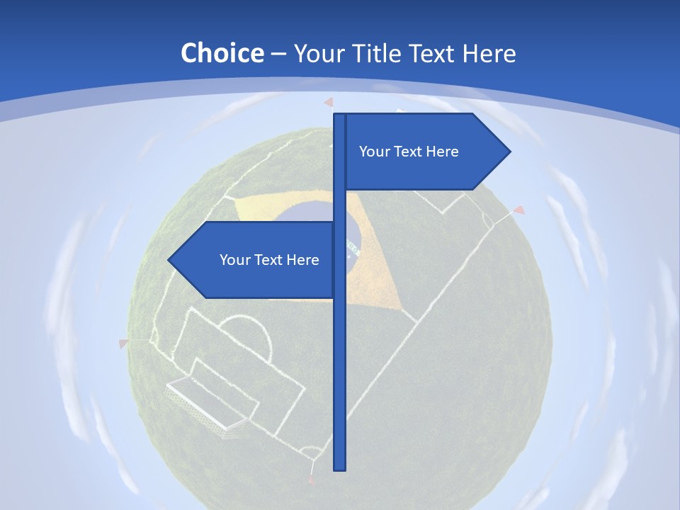 A Soccer Ball With The Flag Of Brazil On It PowerPoint Template