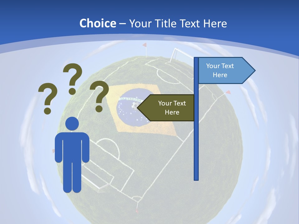 A Soccer Ball With The Flag Of Brazil On It PowerPoint Template
