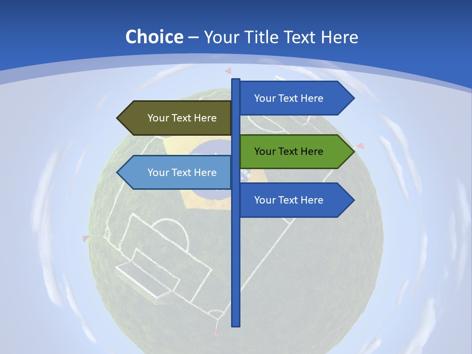 A Soccer Ball With The Flag Of Brazil On It PowerPoint Template