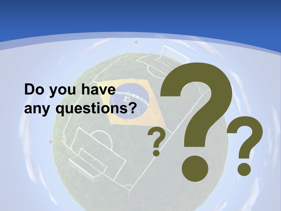 A Soccer Ball With The Flag Of Brazil On It PowerPoint Template