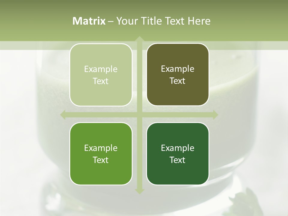 A Green Smoothie In A Glass With Parsley On The Side PowerPoint Template