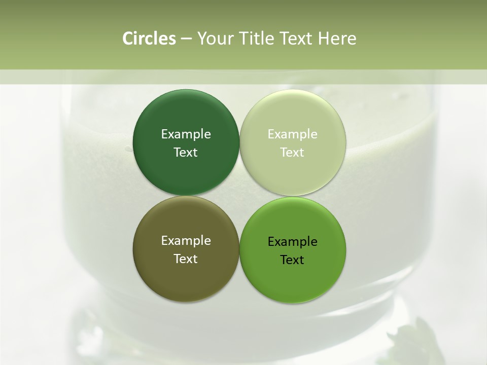 A Green Smoothie In A Glass With Parsley On The Side PowerPoint Template