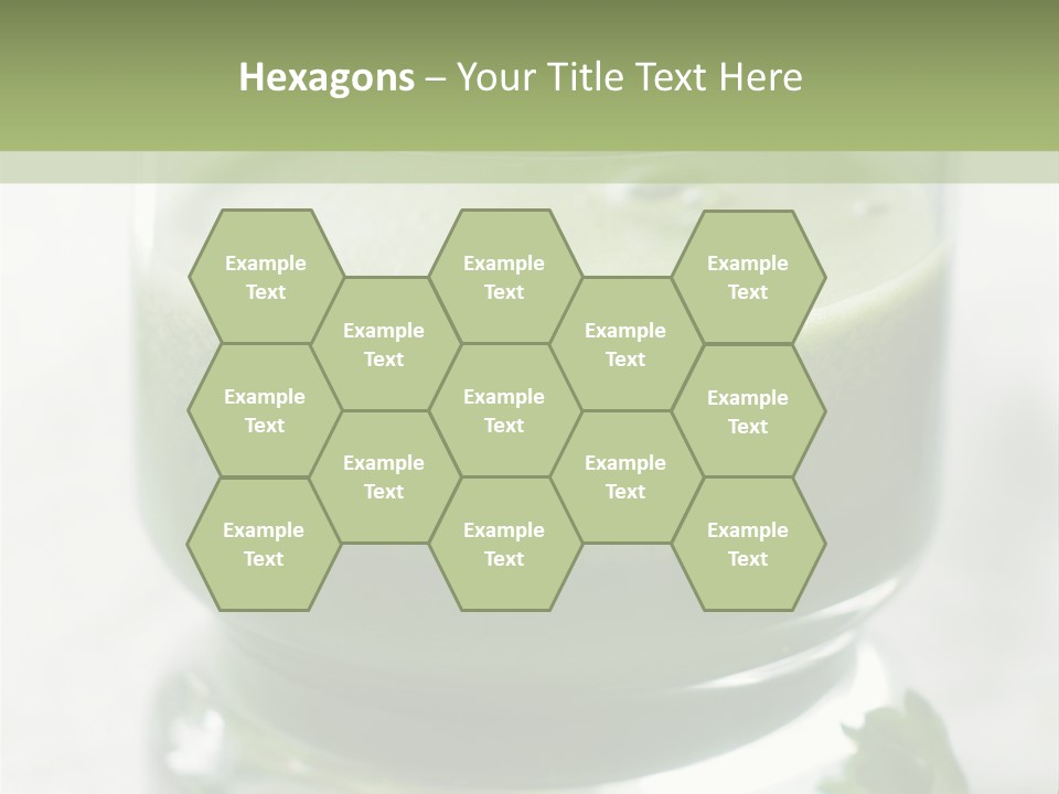 A Green Smoothie In A Glass With Parsley On The Side PowerPoint Template