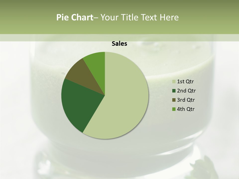 A Green Smoothie In A Glass With Parsley On The Side PowerPoint Template