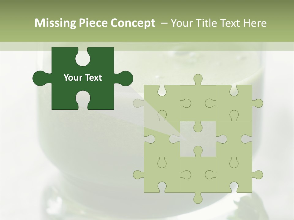 A Green Smoothie In A Glass With Parsley On The Side PowerPoint Template