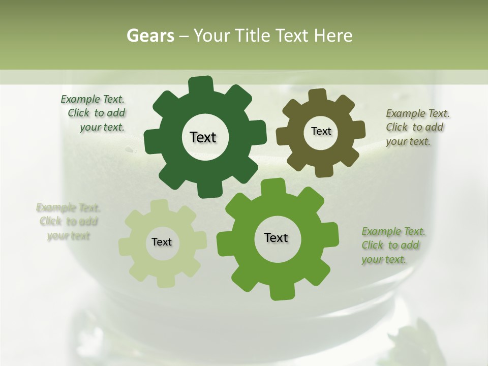 A Green Smoothie In A Glass With Parsley On The Side PowerPoint Template