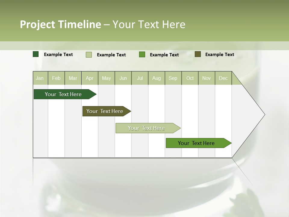 A Green Smoothie In A Glass With Parsley On The Side PowerPoint Template